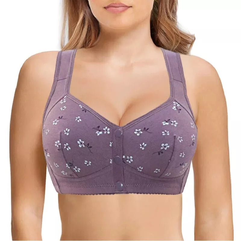 Large Size Printing Non-steel Ladies Bra