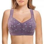 Large Size Printing Non-steel Ladies Bra