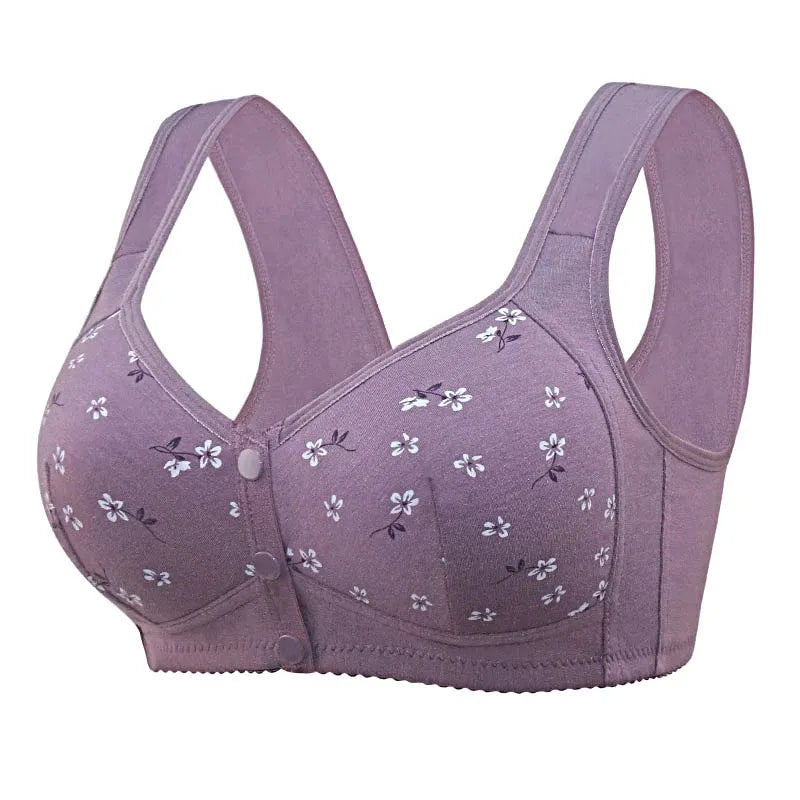 Large Size Printing Non-steel Ladies Bra