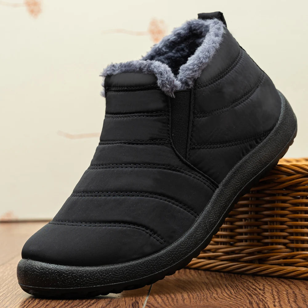 Waterproof Winter Boots for Men - Lightweight Snow Boots with Warm Fur Lining - VogueShion 