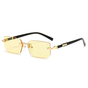 Rectangle Fashion Rimless Sunglasses