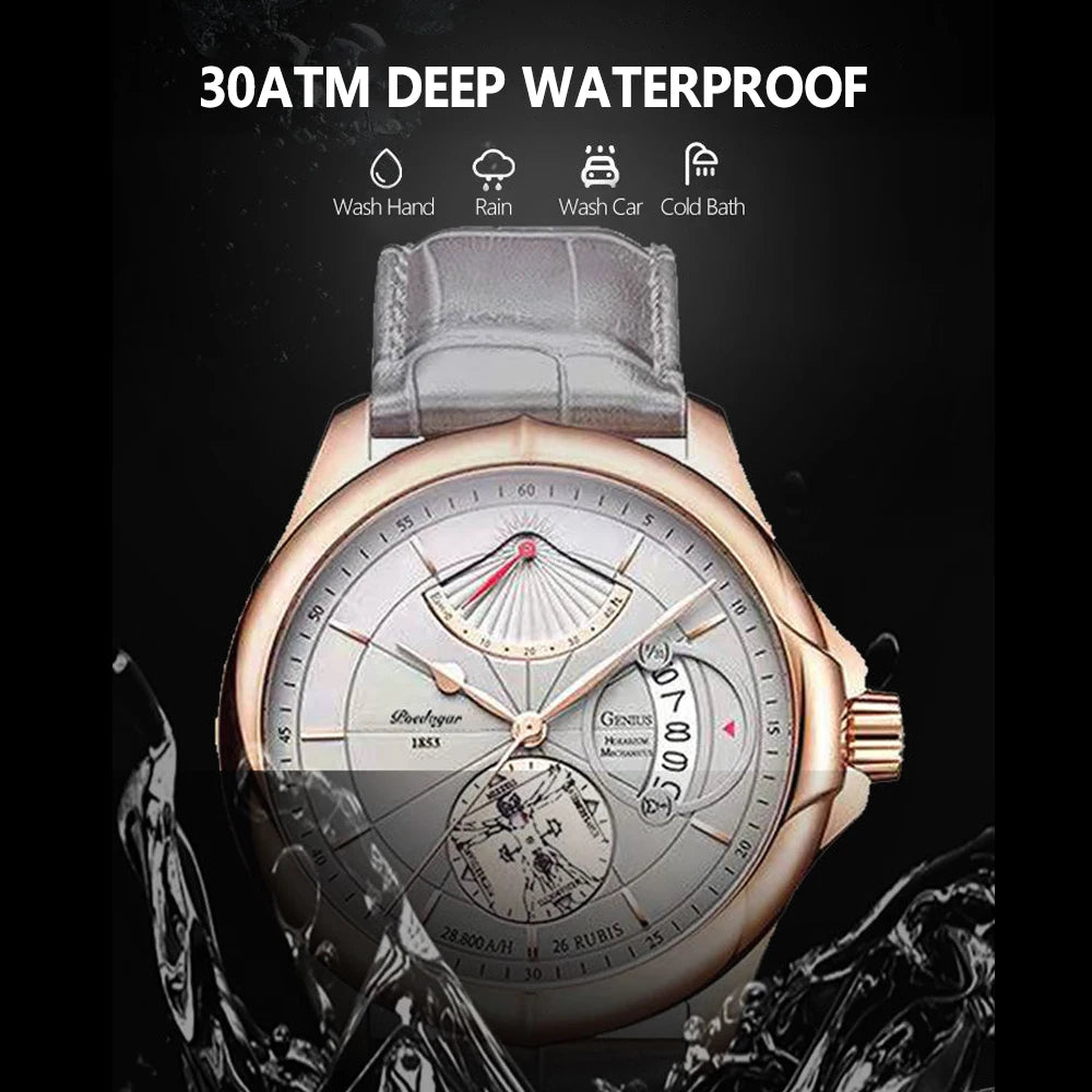 Waterproof Luminous Leather Quartz Watches