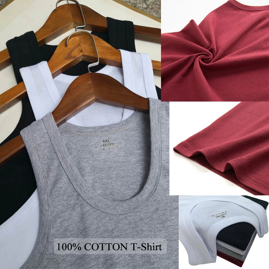 Male 100% Cotton Slim Casual Tank Tops