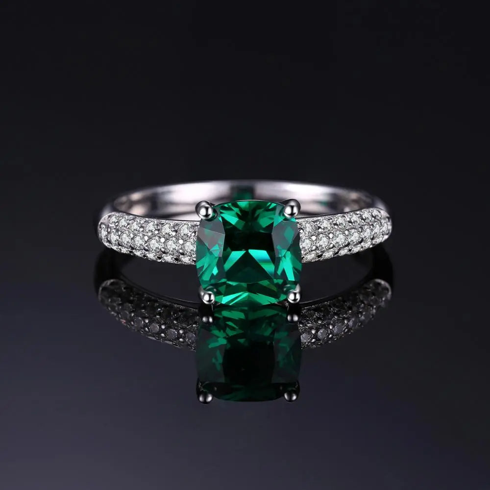 Simulated Nano Emerald Created Ruby Ring