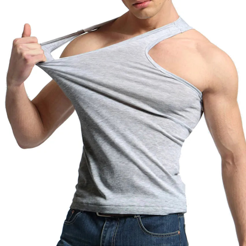 Male 100% Cotton Slim Casual Tank Tops