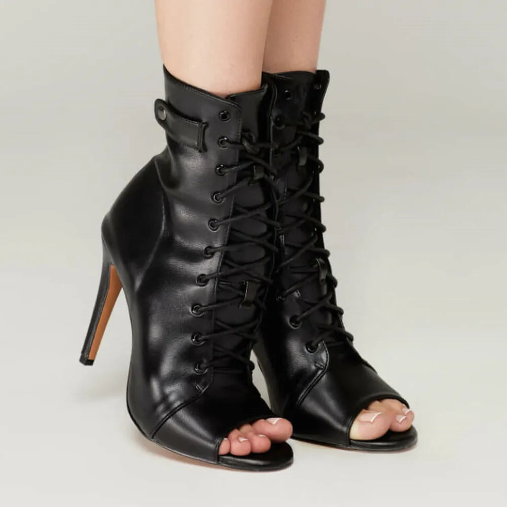 Women's Sexy Stiletto Party Boots - Latin Dance Heels Shoes - VogueShion 