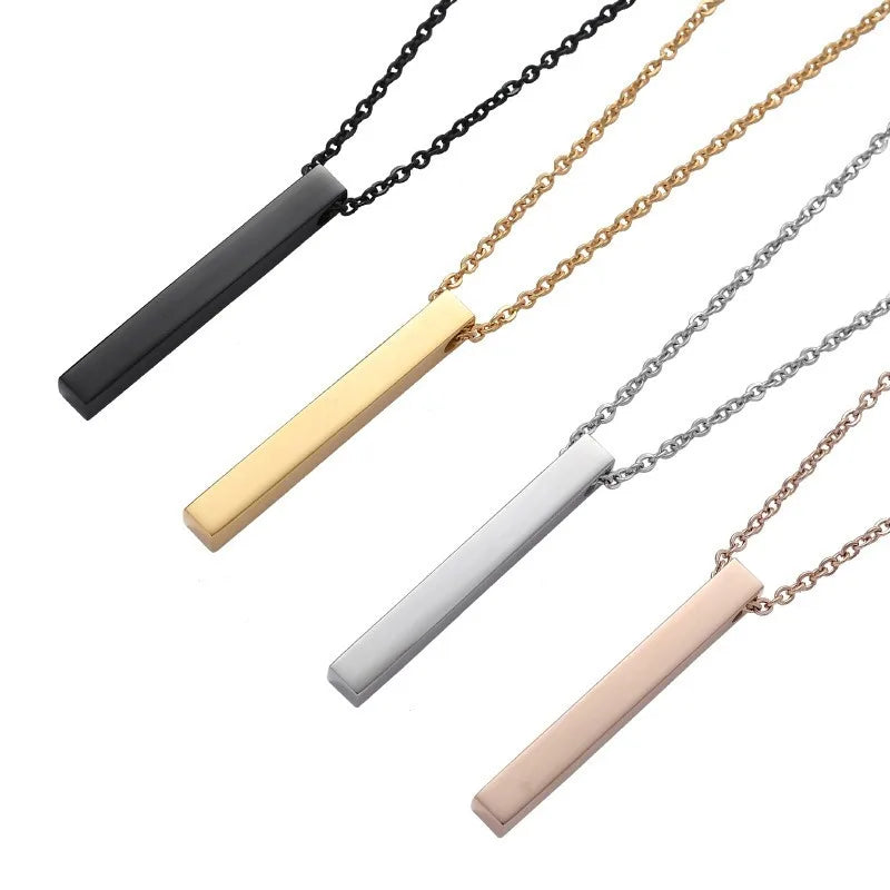 New Black Color Pillar Necklace