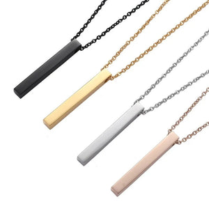 New Black Color Pillar Necklace