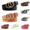 Double Ring PU Leather Waist belt