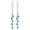 Fashion Crystal Water Drop Tassel Earrings