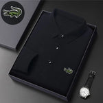 Men's Embroidered Polo Shirt - High-Quality Long Sleeve T-shirt for Smart Casual Wear - VogueShion 