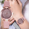 Rhinestone Star Sky Silver Pink Watch