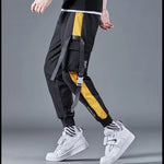 Men Ribbons Harem Jogging Pants