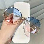 Polygon Fashion Rimless Sunglasses