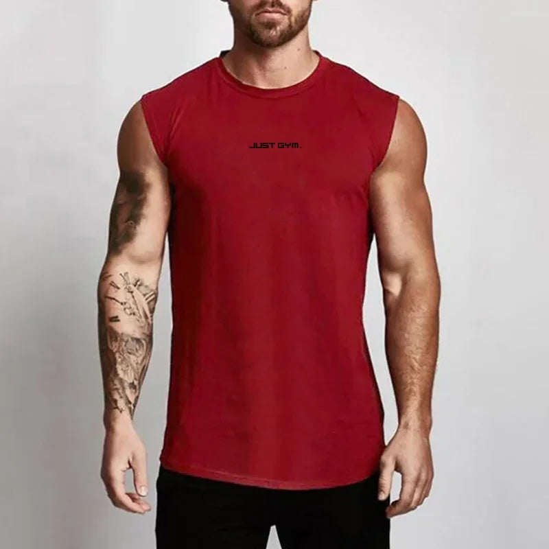 Summer Men Cotton Gym Tank Top