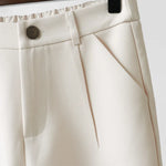 Women's Thin Beige Suit Shorts