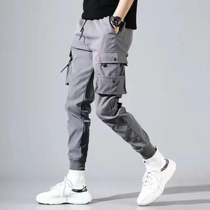 Men Ribbons Harem Jogging Pants