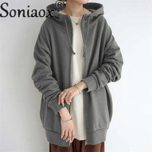 Winter Warm Zipper Hooded Sweatshirt