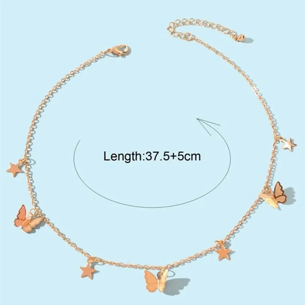 Butterfly Simple Single Layer Necklace