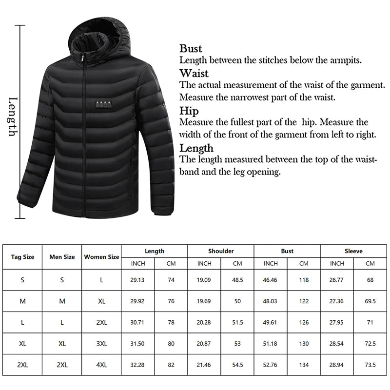 Men 4 Zone Heating Jacket