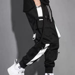 Men Ribbons Harem Jogging Pants