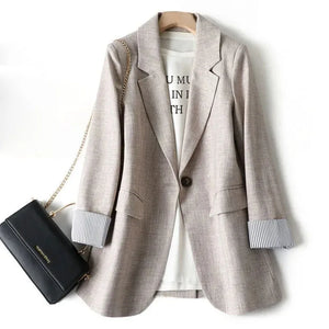 Ladies Long Sleeve Spring Casual Blazer