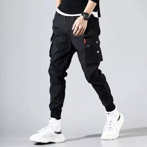 Men Ribbons Harem Jogging Pants