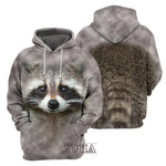 Animals 3D Graphic Front Back Men Hoodies