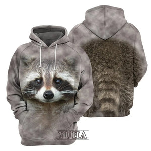 Animals 3D Graphic Front Back Men Hoodies