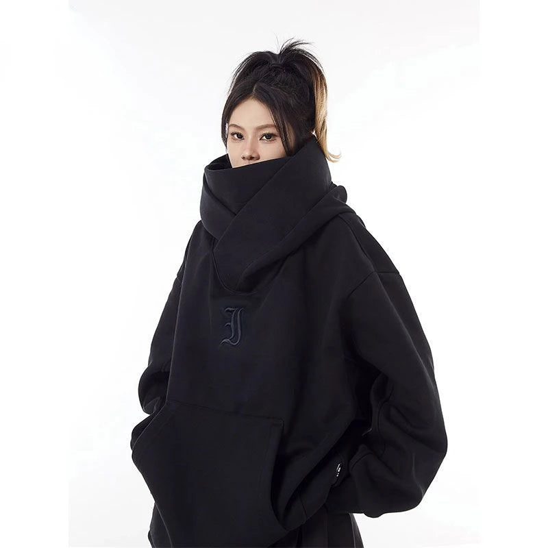 Fashionable Velvet Turtleneck Hoodie