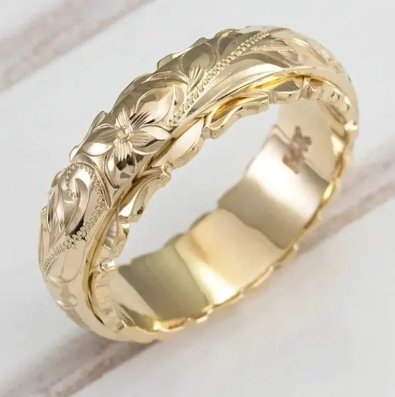 Women Carving Rose Ring - Trendy Aristocats Anniversary Gift - VogueShion 