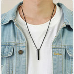 New Black Color Pillar Necklace