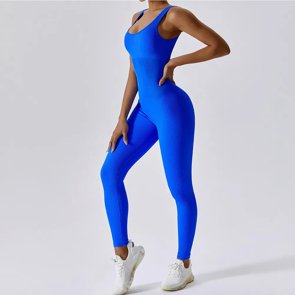 Seamless One-Piece Yoga Suit - Stylish and Supportive Gym Clothes for Women - VogueShion 