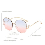 Polygon Fashion Rimless Sunglasses