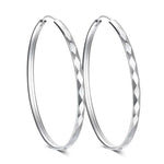 Silver Round Hoop Earrings - Fashion Party Luxury Jewelry Accessories for Women - VogueShion 