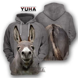 Animals 3D Graphic Front Back Men Hoodies