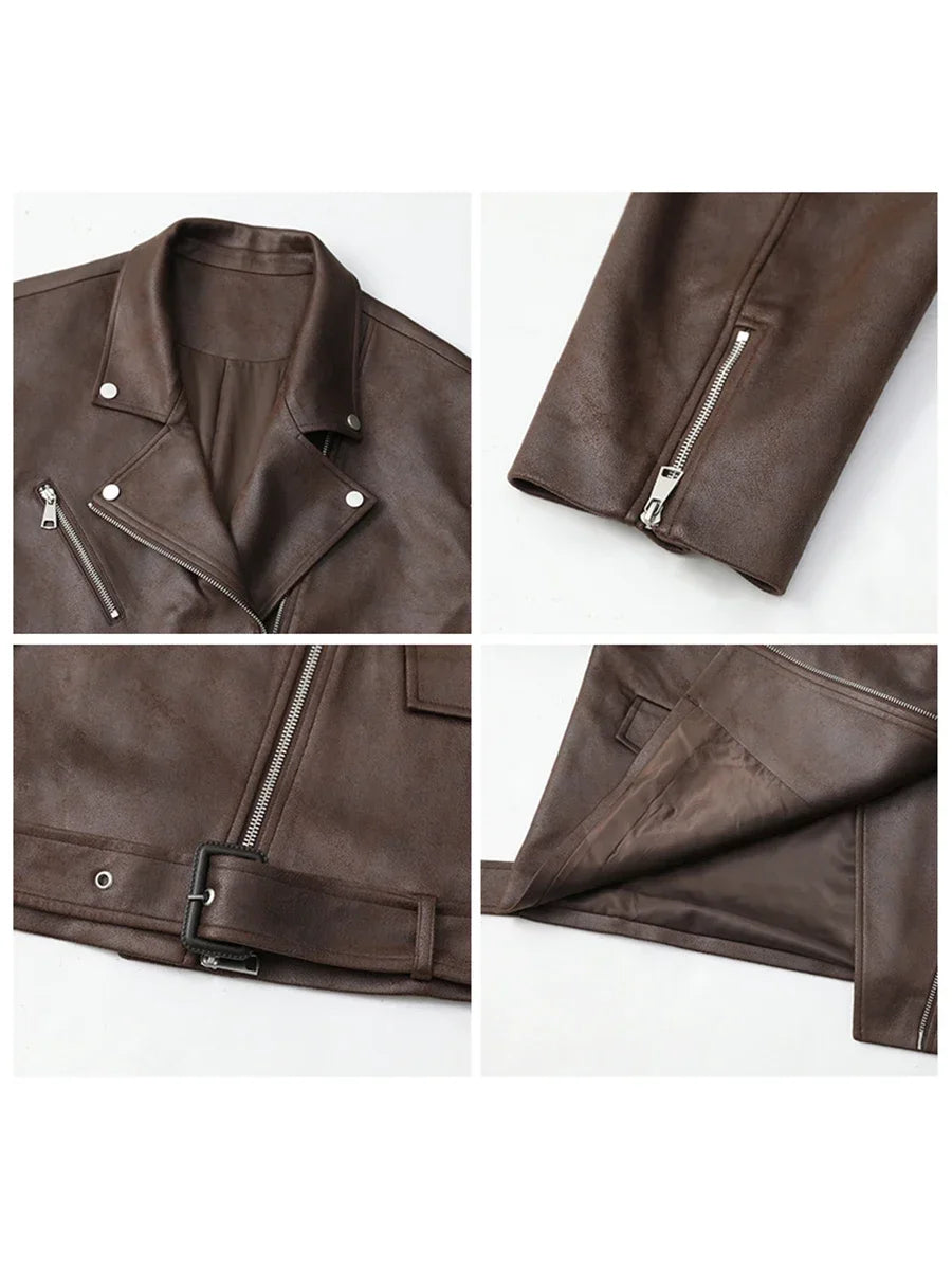 New Polo Collar Suede Jacket