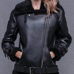 Thick warm faux leather jacket