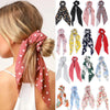 Print Chiffon Long Ribbon Scrunchies