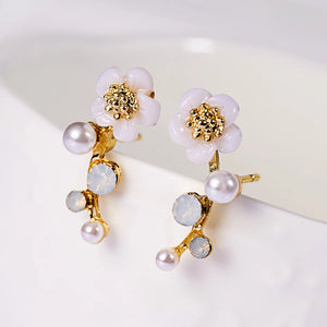 Fashion Rose Flower Stud Earrings