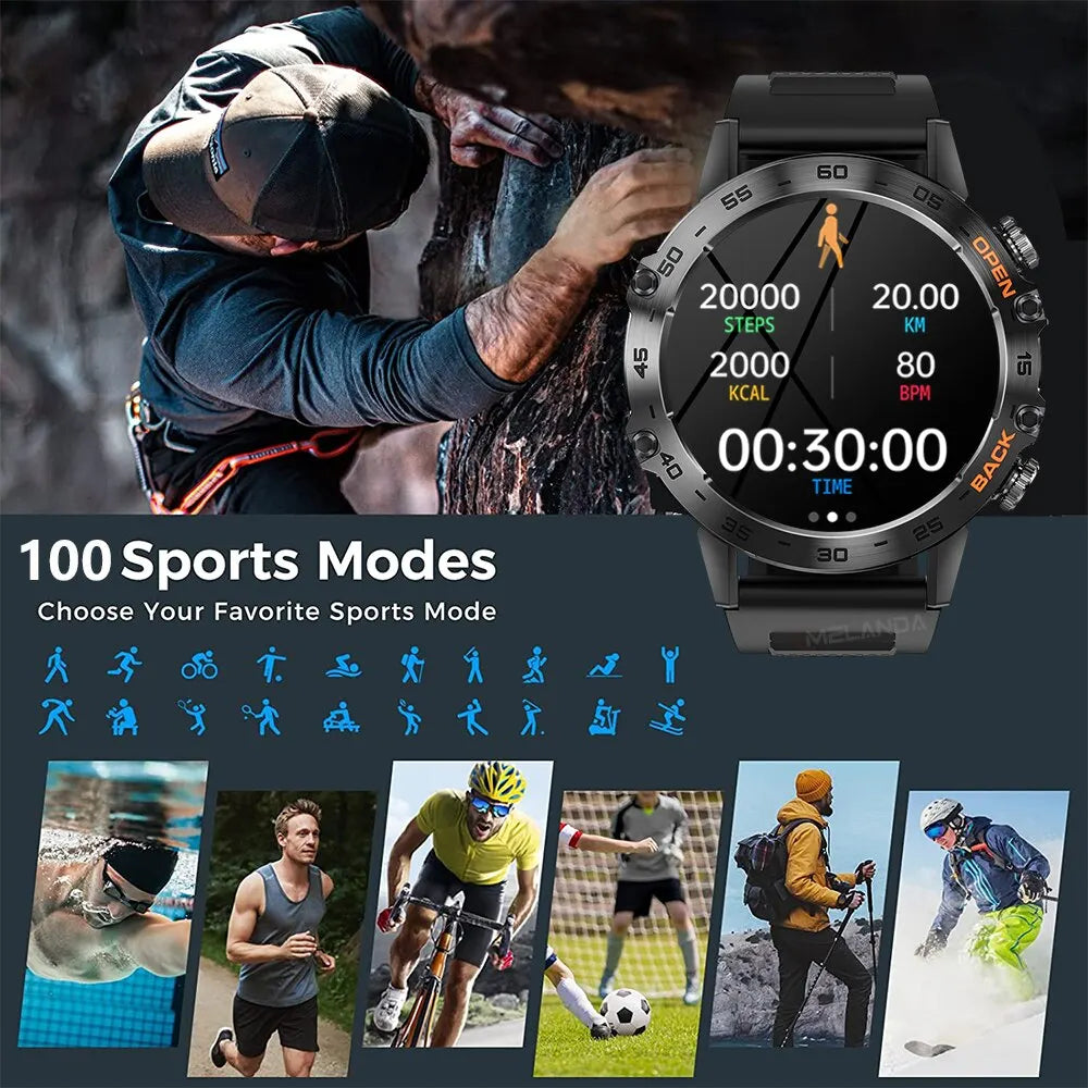 Bluetooth Call Smart Watch for Men - IP68 Waterproof Sports Fitness Tracker - VogueShion 