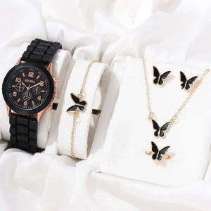 Luxury Women's Watch Set - Rhinestone Fashion Accessories - VogueShion 