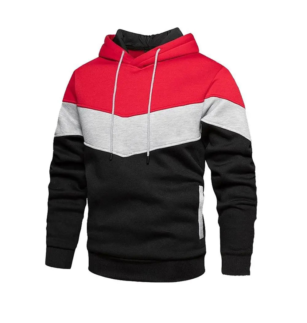 Men Vertical Bar Color Matching Sweatshirts