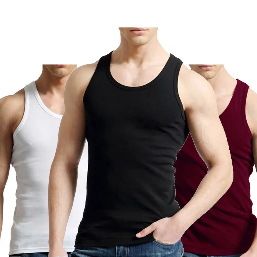 Male 100% Cotton Slim Casual Tank Tops