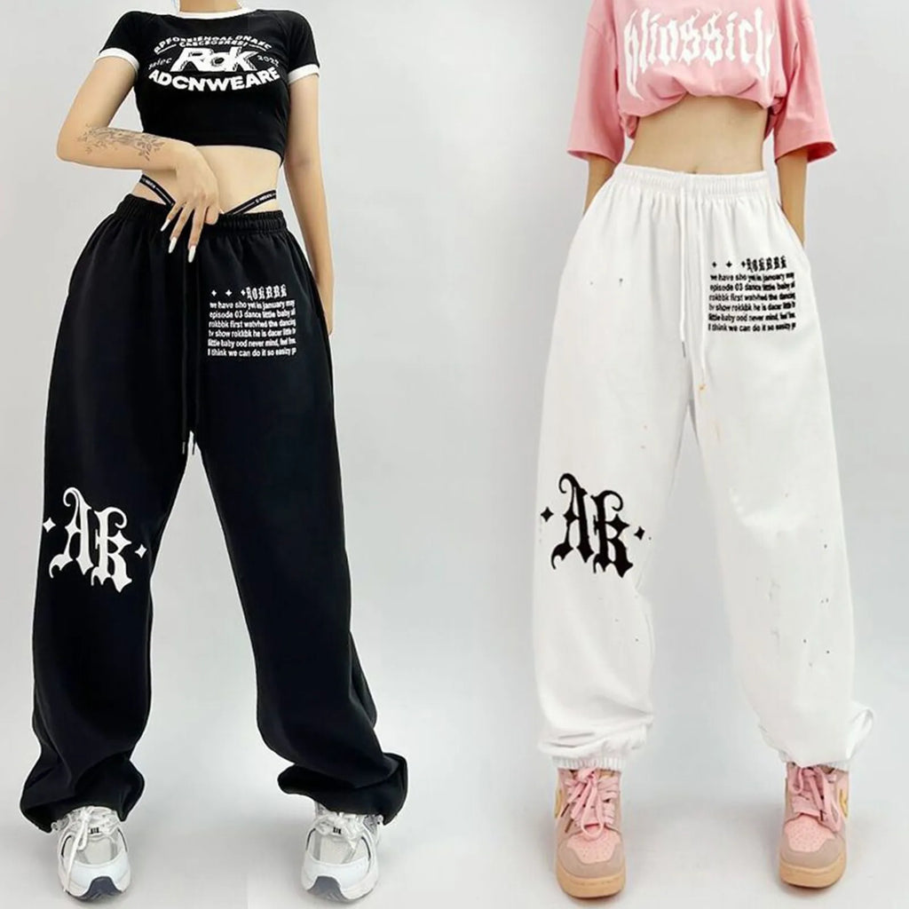 Women Loose Fit Elastic Drawstring Pants