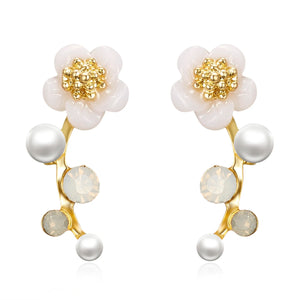 Fashion Rose Flower Stud Earrings