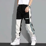 Men Ribbons Harem Jogging Pants