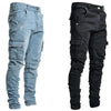 Men's Mid Waist Cargo Jeans Pant