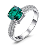 Simulated Nano Emerald Created Ruby Ring