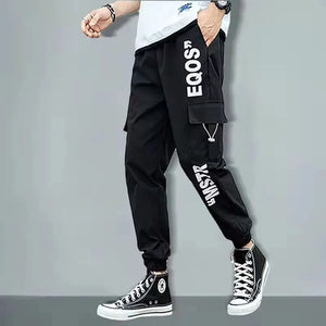 Men Ribbons Harem Jogging Pants